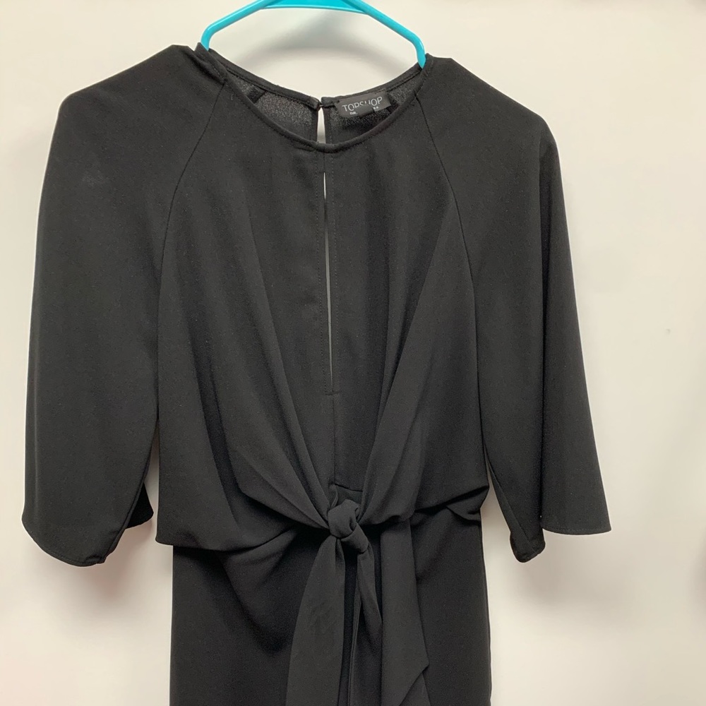 Topshop Tie Front Bat sleeve Dress